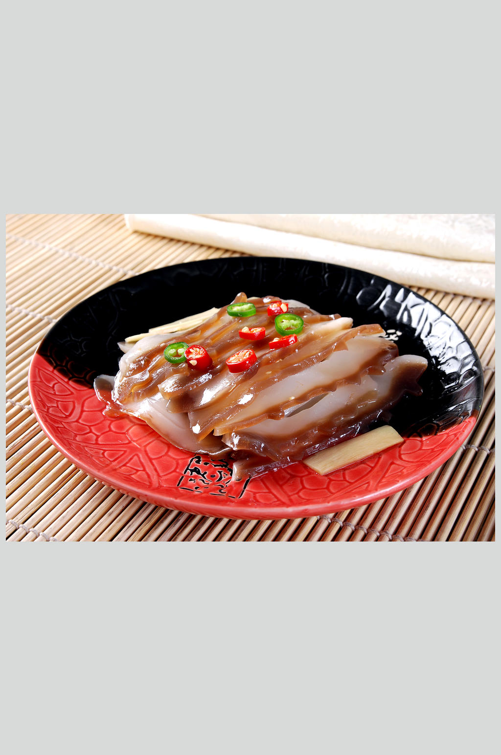仔姜拌海参素材