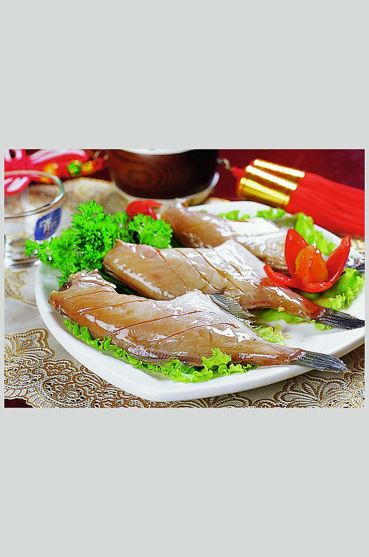烤马面鱼美食高清图片