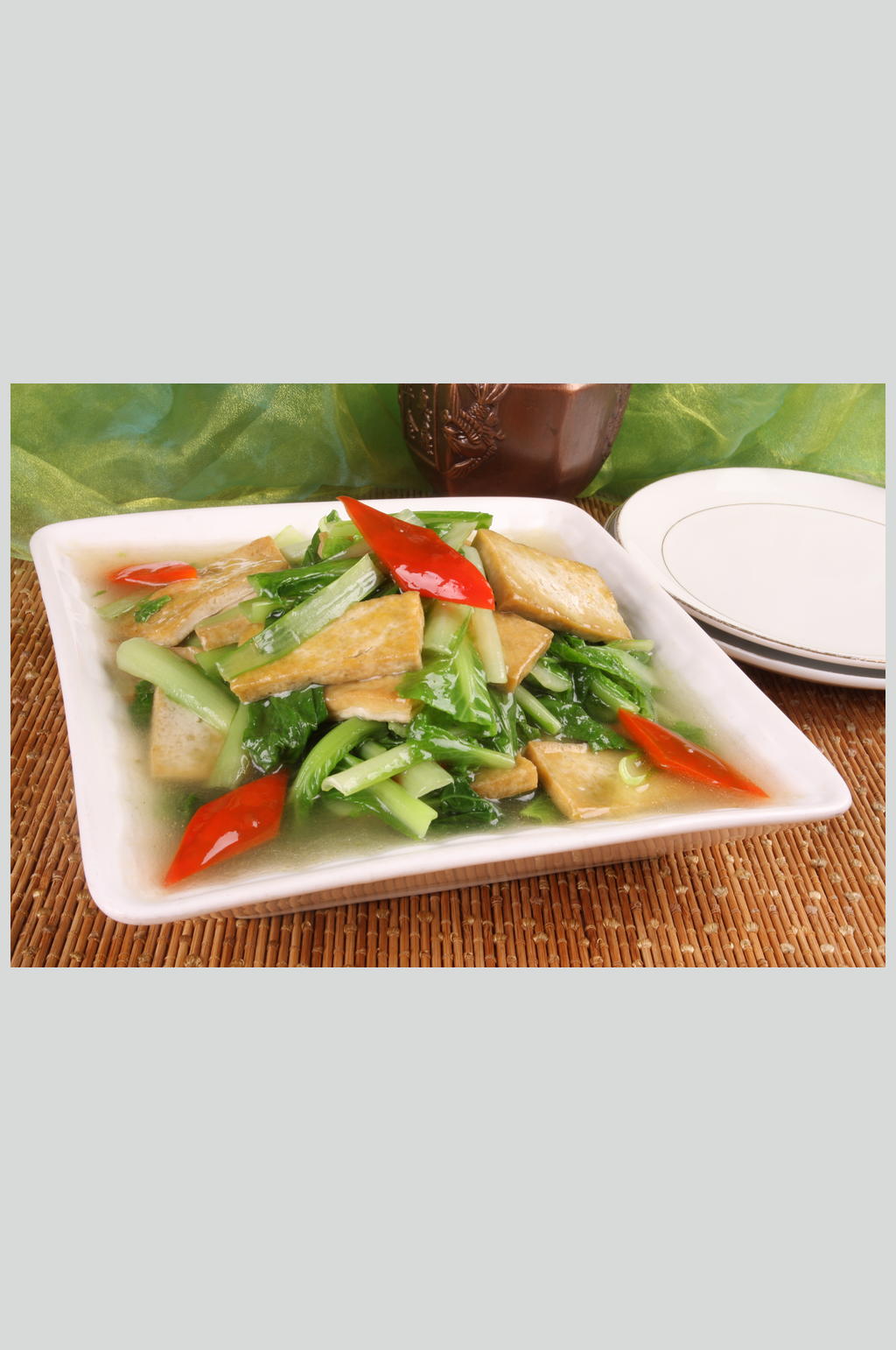 青菜豆腐素材