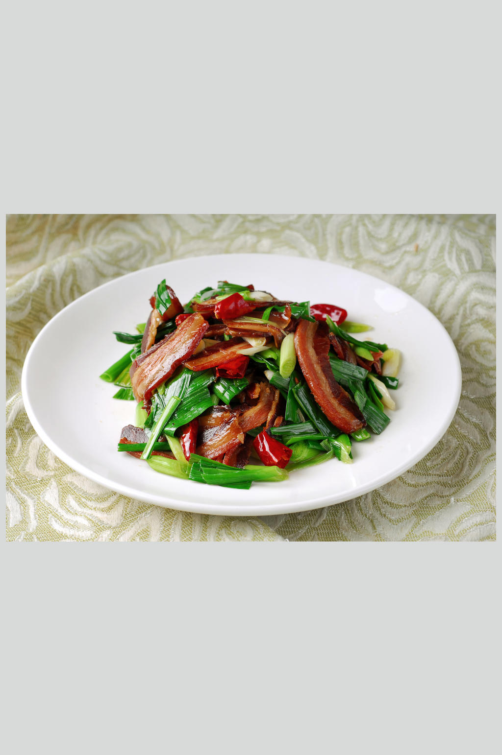 美食高清图片蒜苗炒腊肉素材