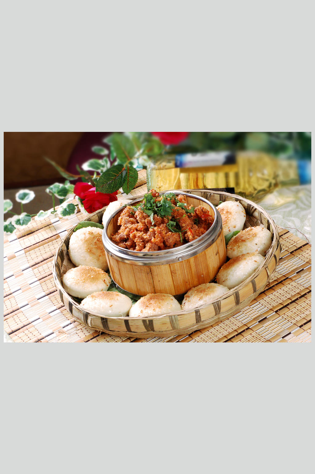 汉堡驴肉香素材