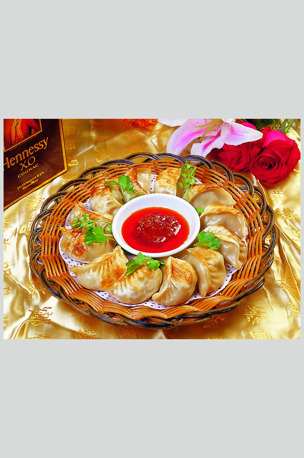 煎饺美食高清图片素材