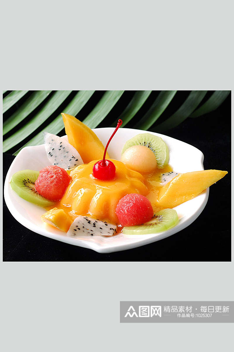 芒果布丁餐饮美食高清图片素材
