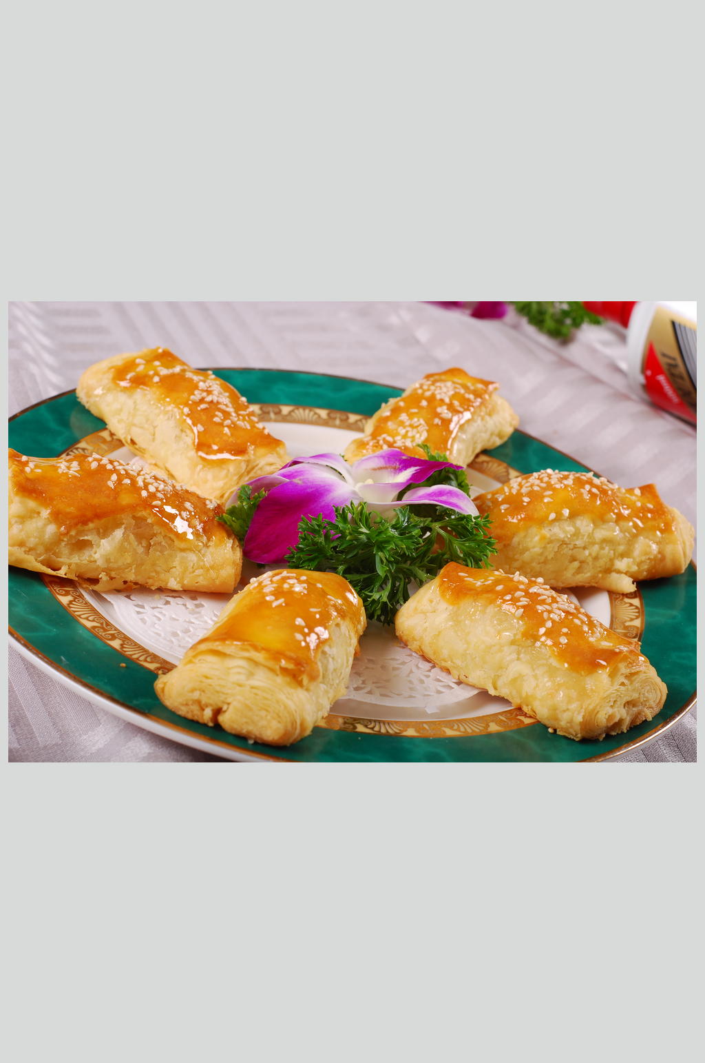 秘制叉烧酥美食高清图片素材