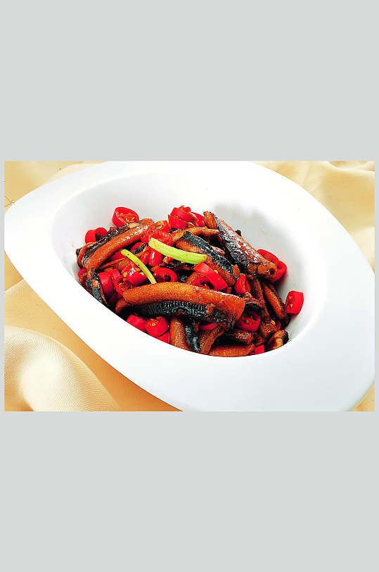野藠头炒鳝鱼高清图