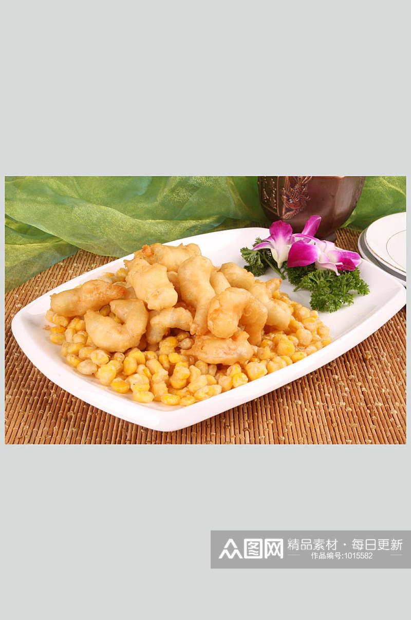 玉米虾仁高清餐饮美食图片素材