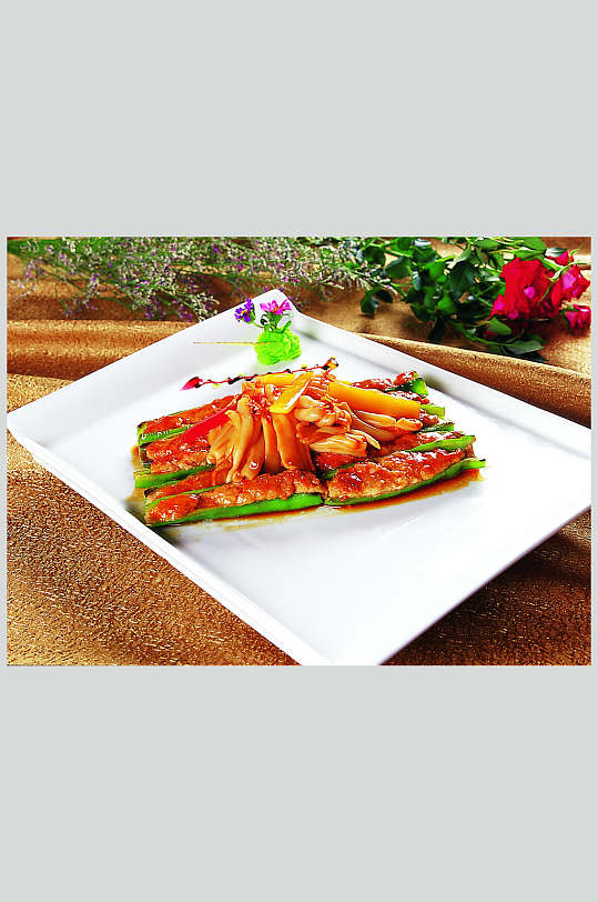 酿尖椒爆桂花蚌