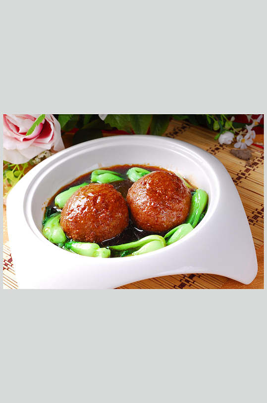 餐饮美食高清图片热菜红烧狮子头