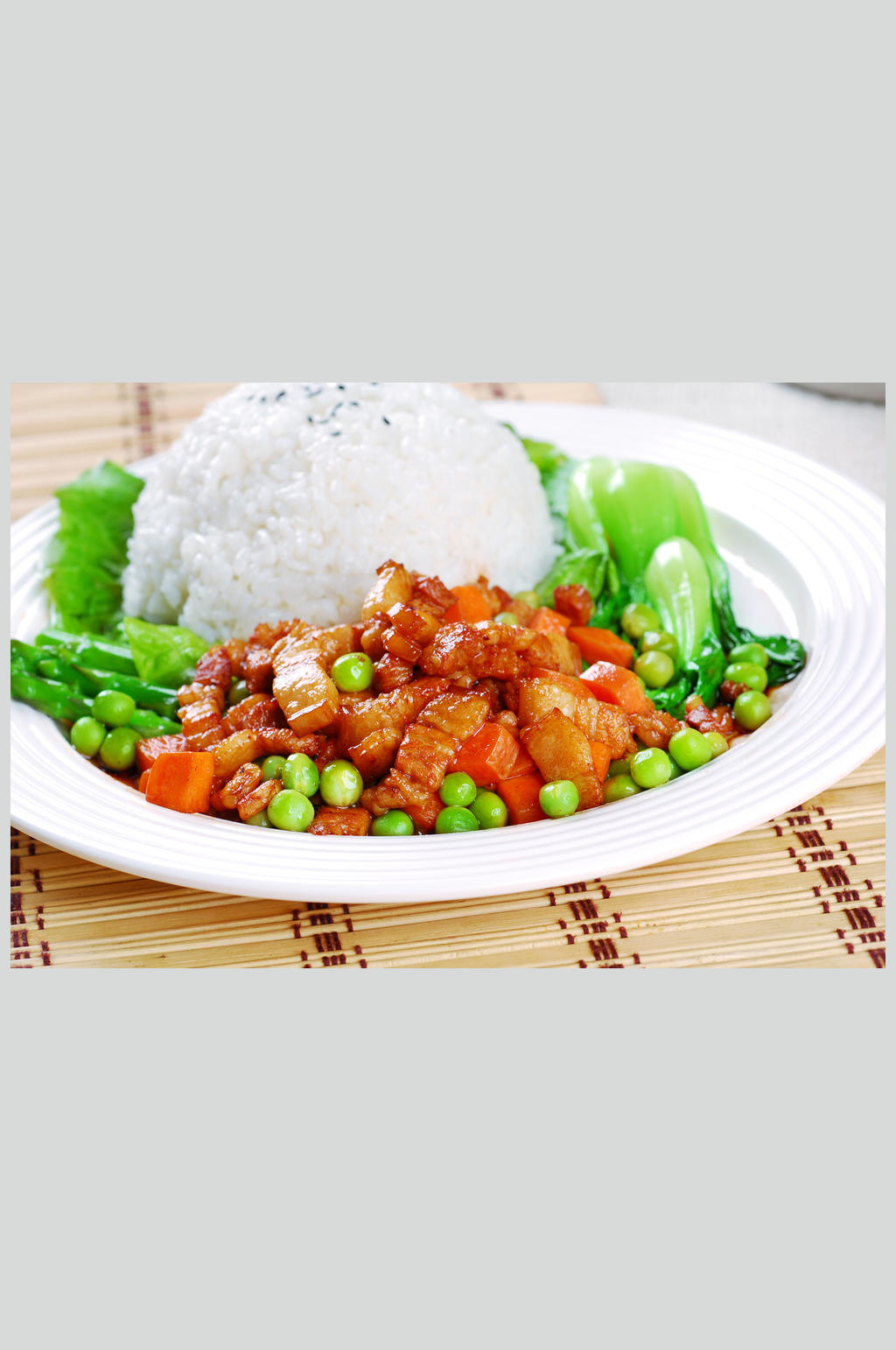 红烧肉饭素材