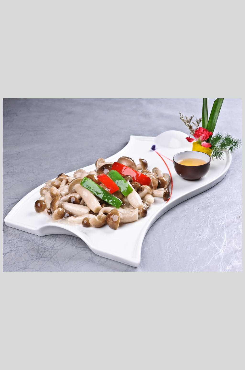 小炒蟹味菇素材