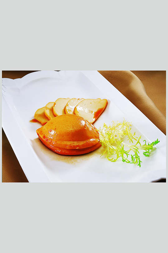 卤水素鲍鱼美食高清图片