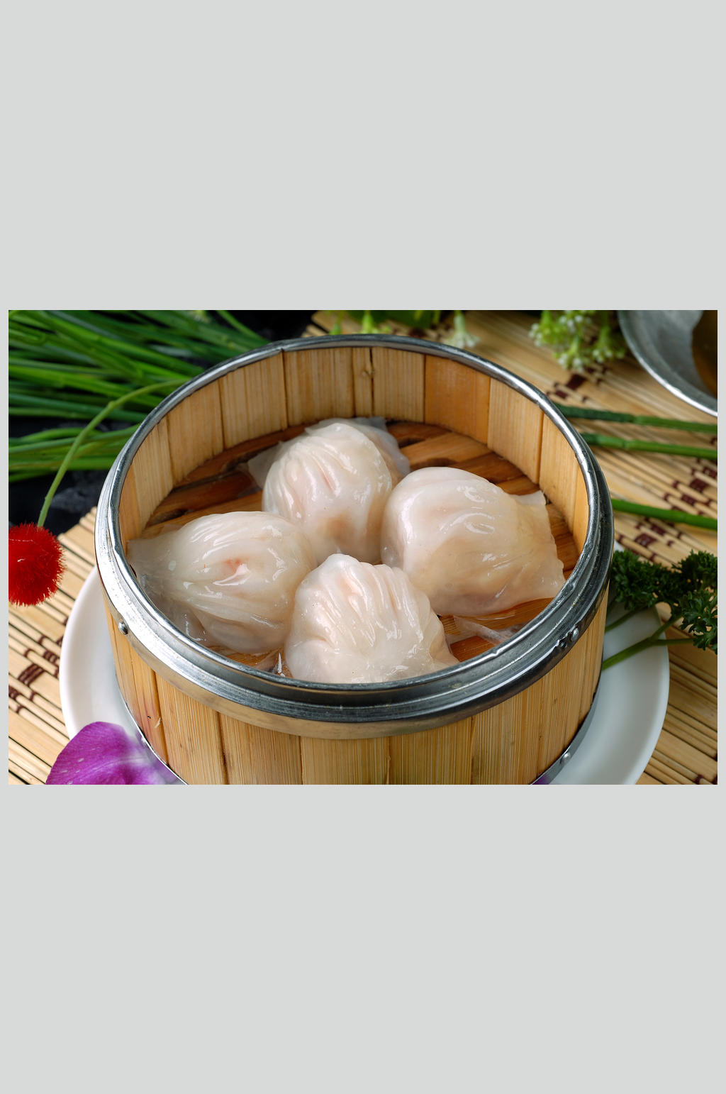 蒸点小吃爽芯虾铰皇素材