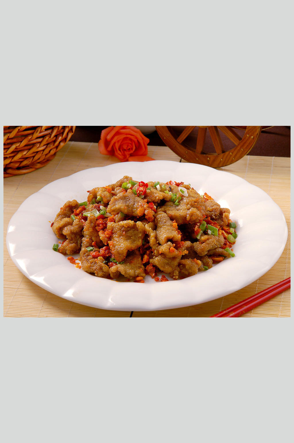 金沙牛仔肉美食高清图片素材