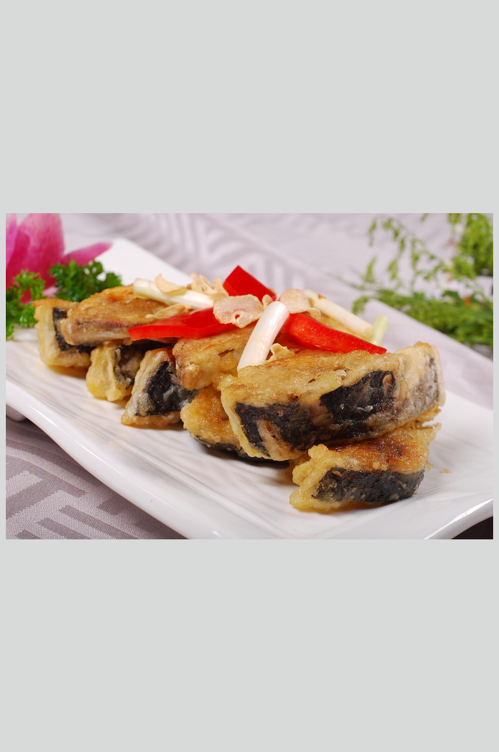 煎焗鱼头美食高清图片素材