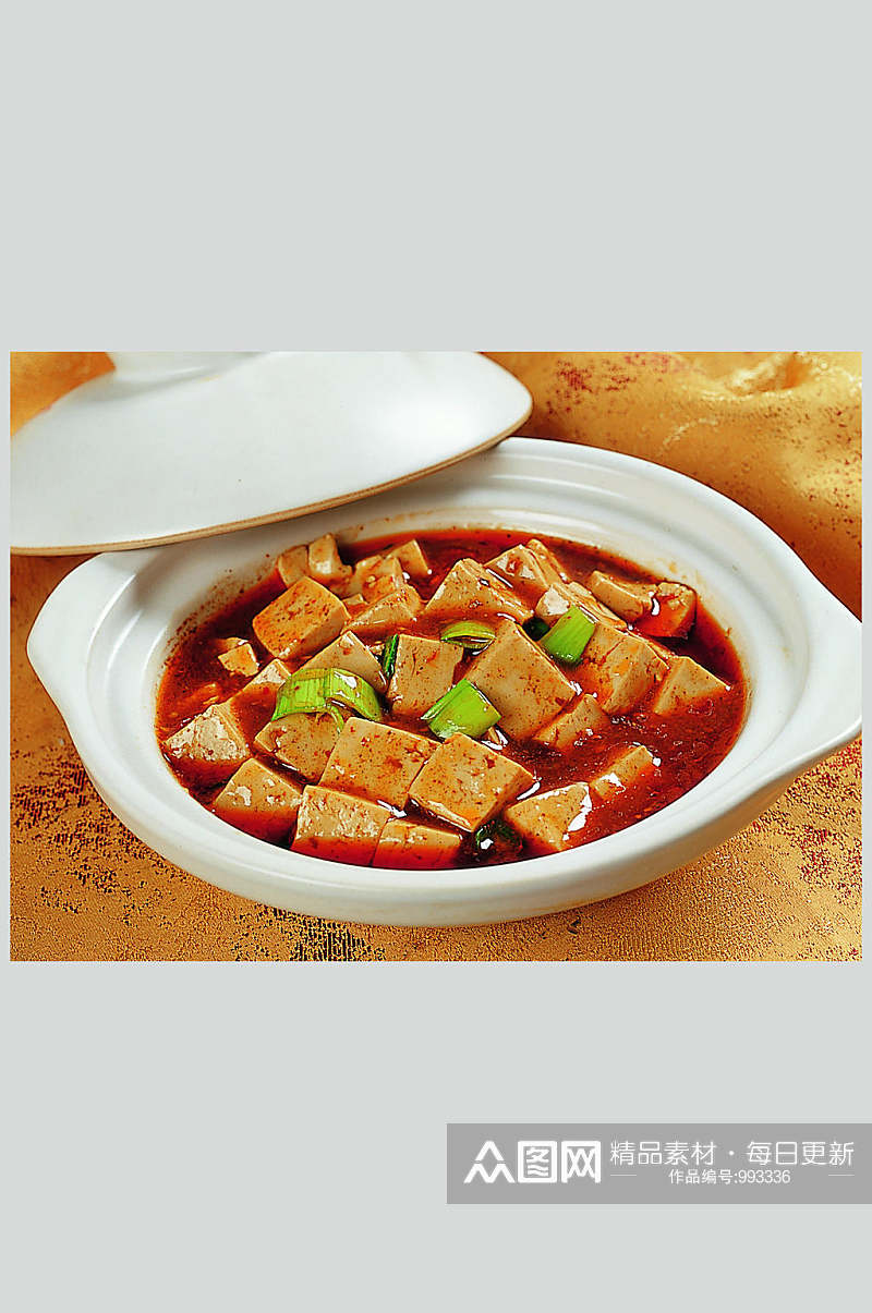 麻辣豆腐煲美食高清图片素材