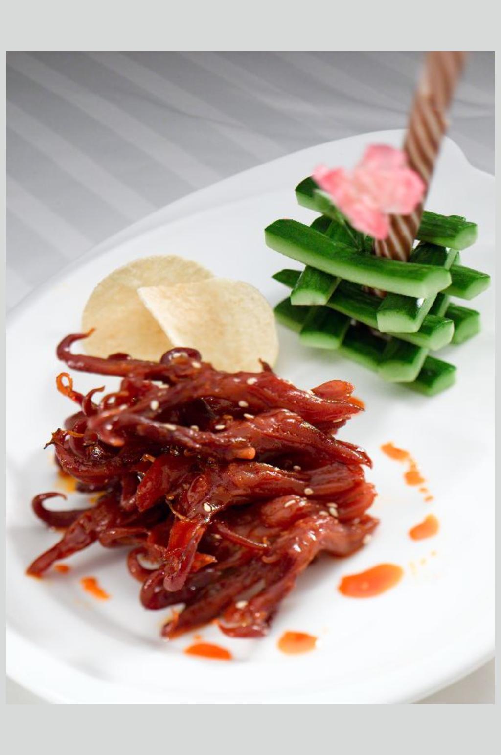 香辣酱鸭舌素材