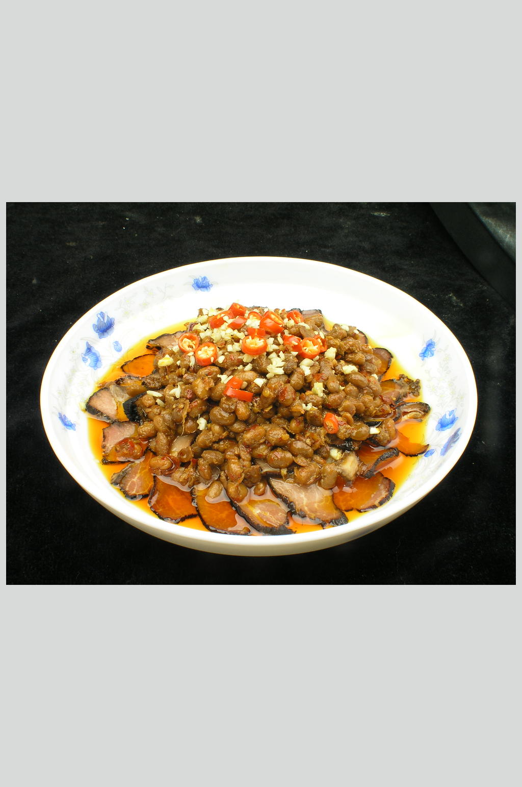 腊八豆蒸腊肉素材