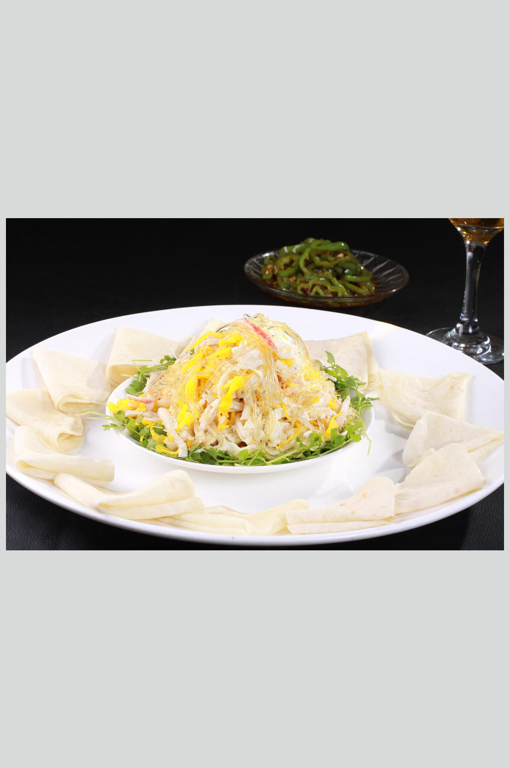 桂花蟹柳美食高清图片素材