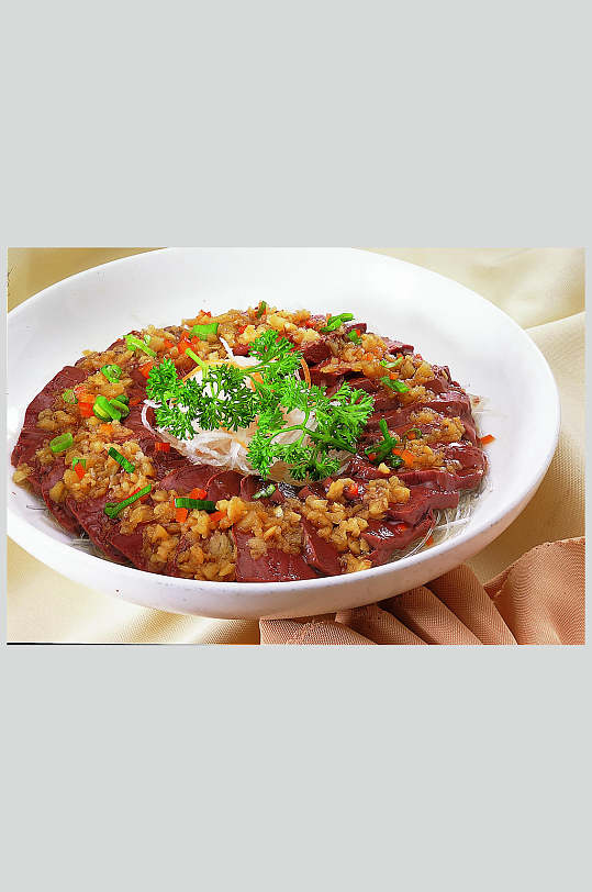 蒜茸粉丝蒸猪血