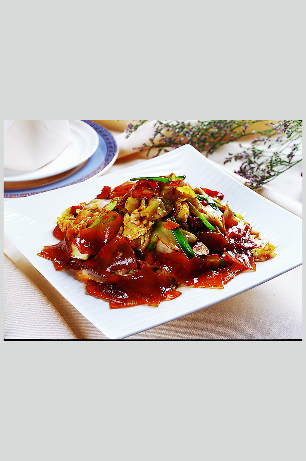 泡菜咸肉炒菬皮素材