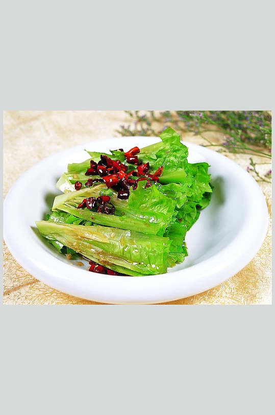 生炝油麦菜高清餐饮美食图片