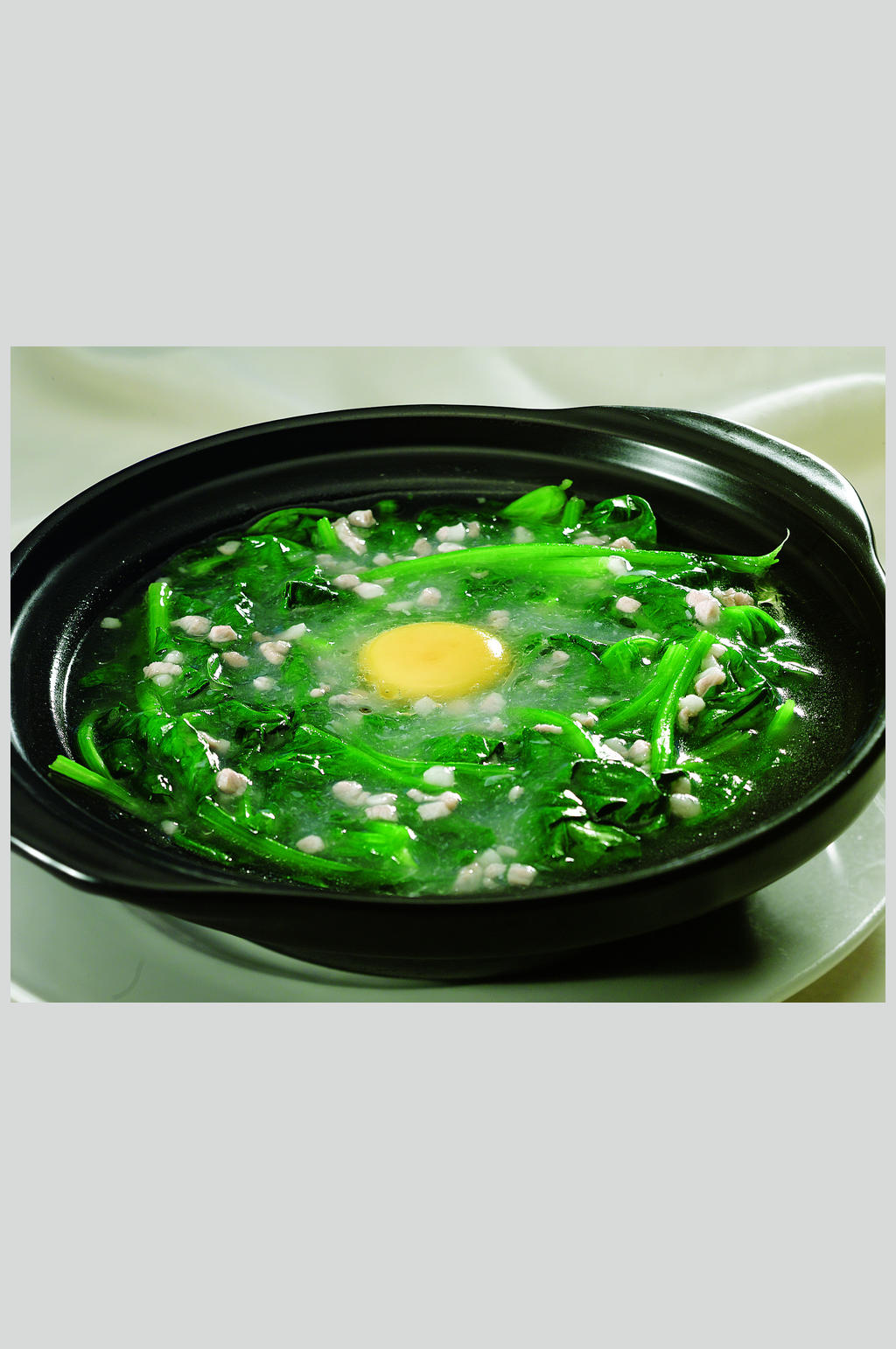 上汤窝蛋菠菜美食餐饮图片素材