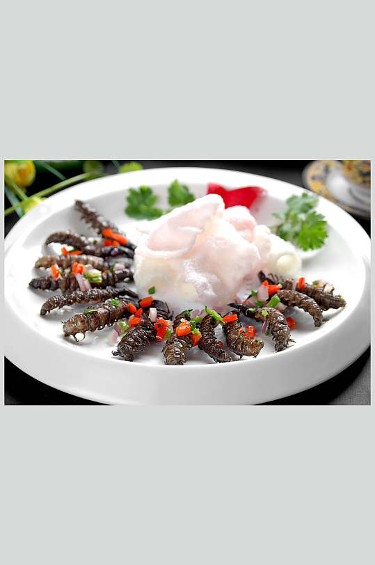 美食高清图片椒盐爬沙虫