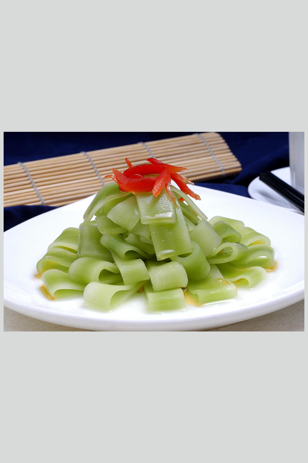 脆椒青笋素材