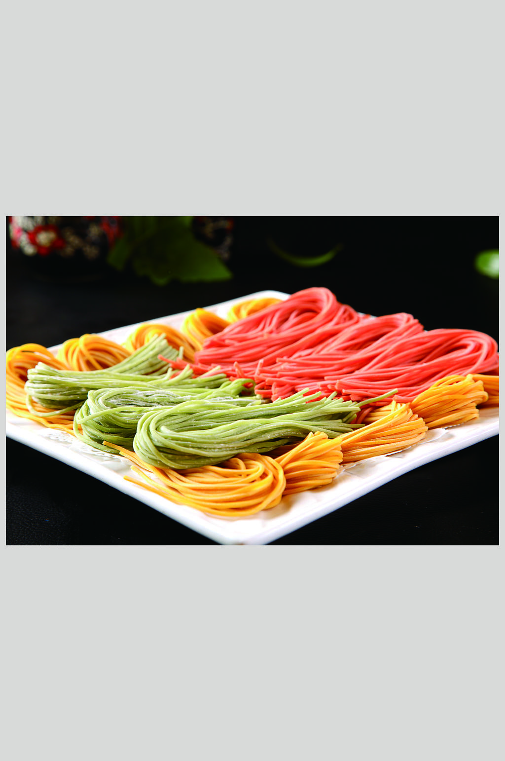 菜汁五色面素材
