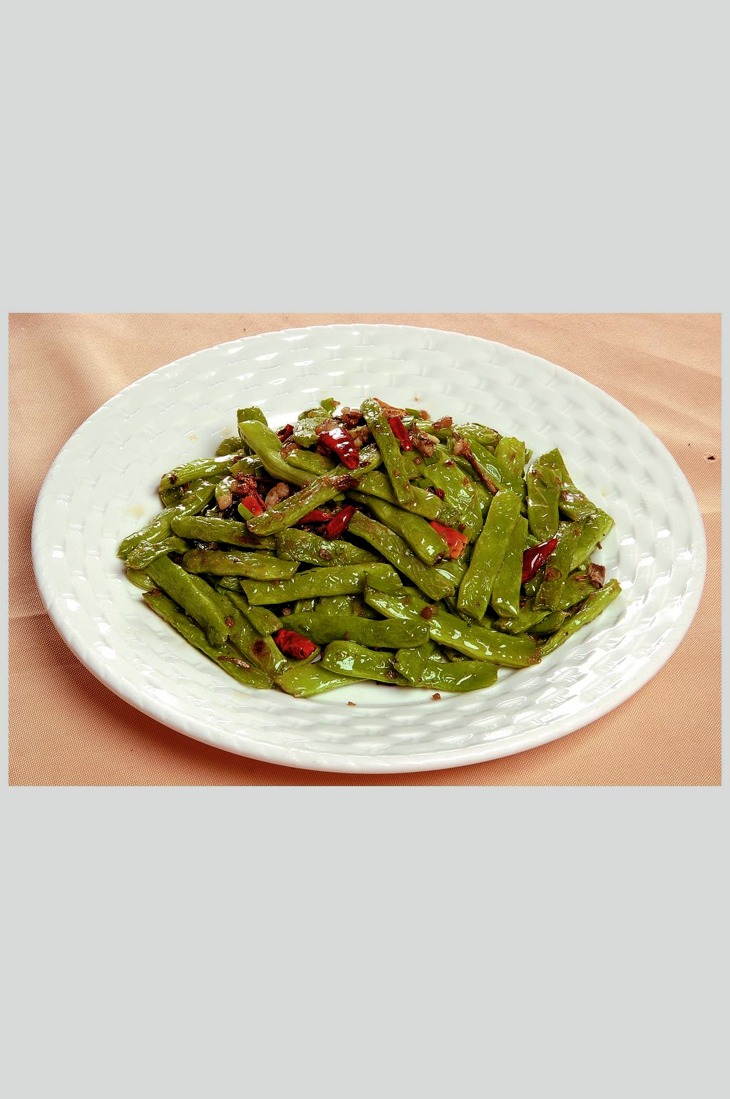 干煸四季豆素材