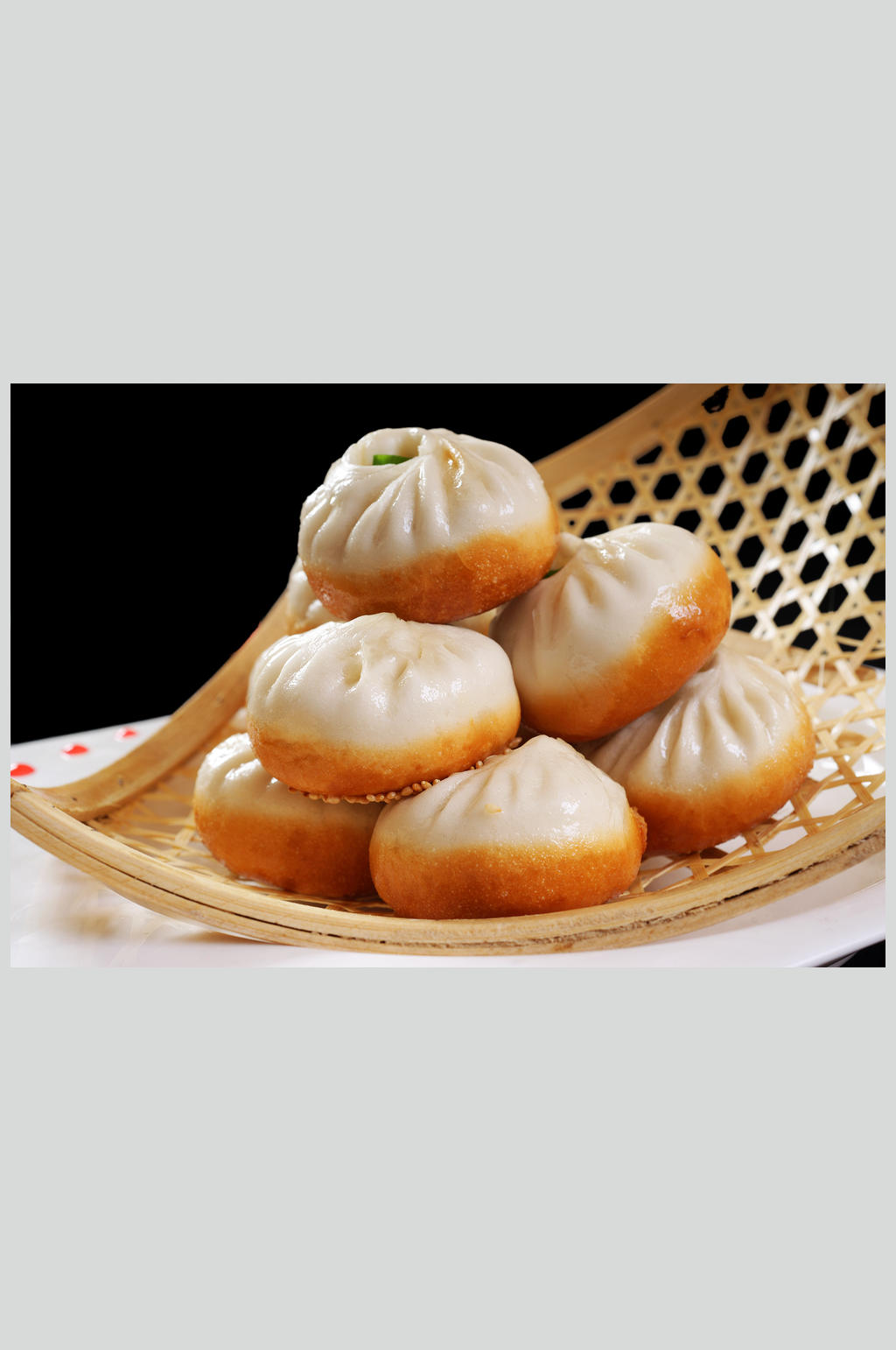 小吃生煎包素材