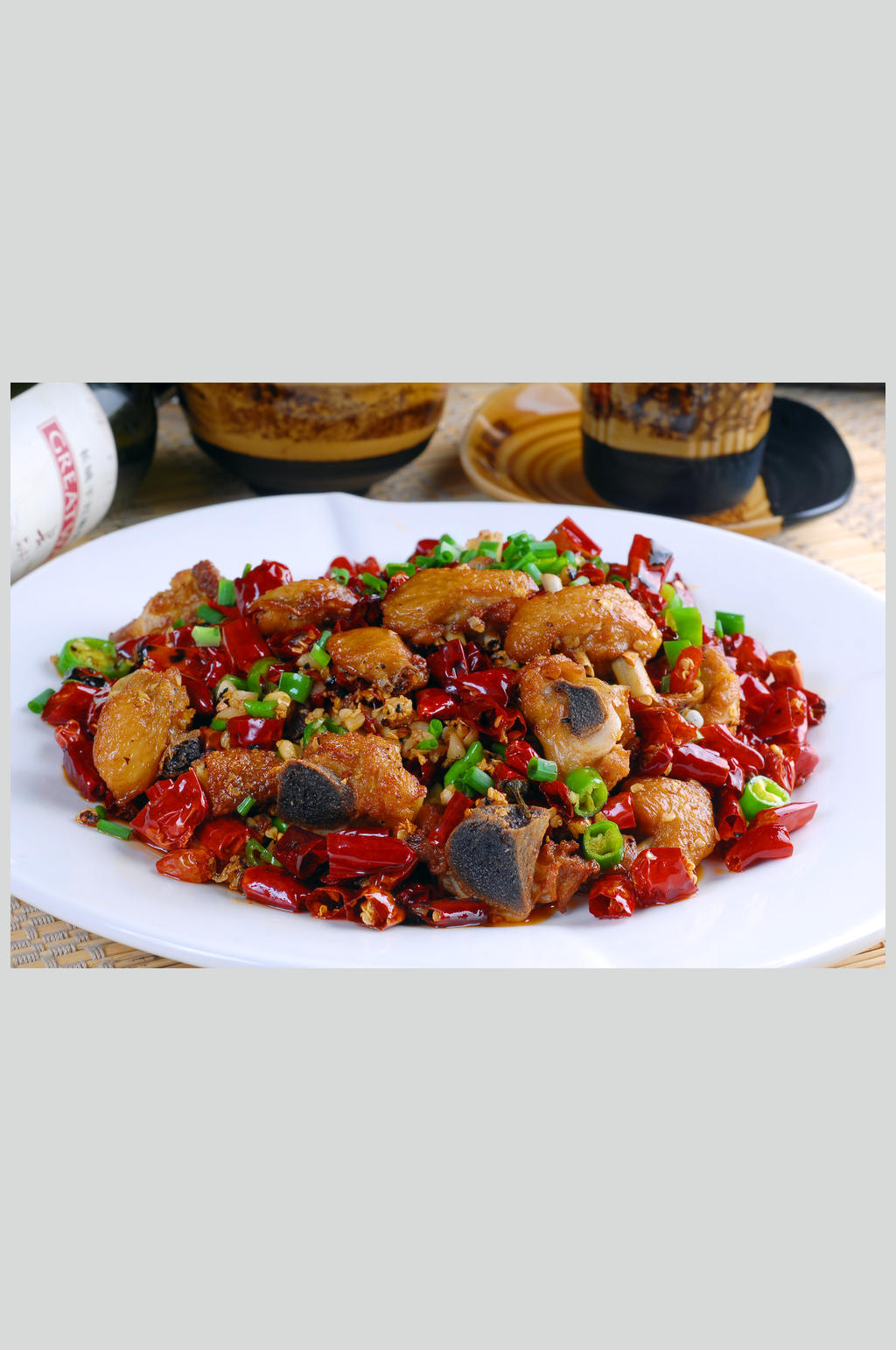 蒜香脆皮鸡素材