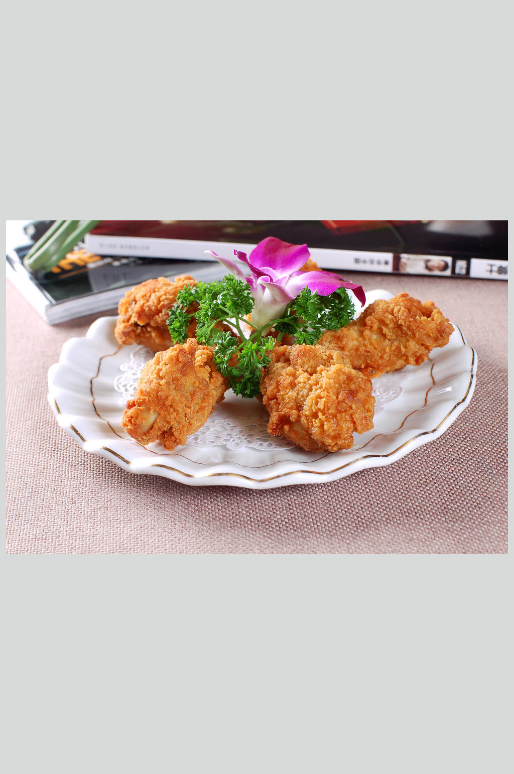 小吃鸡翅根素材