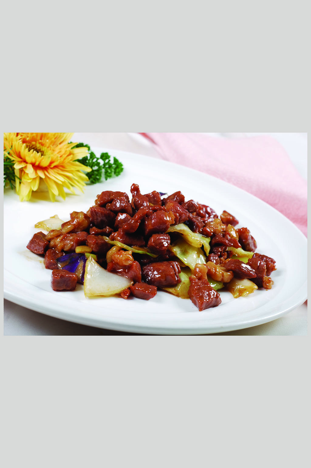 秦川牛腿粒炒什菜素材