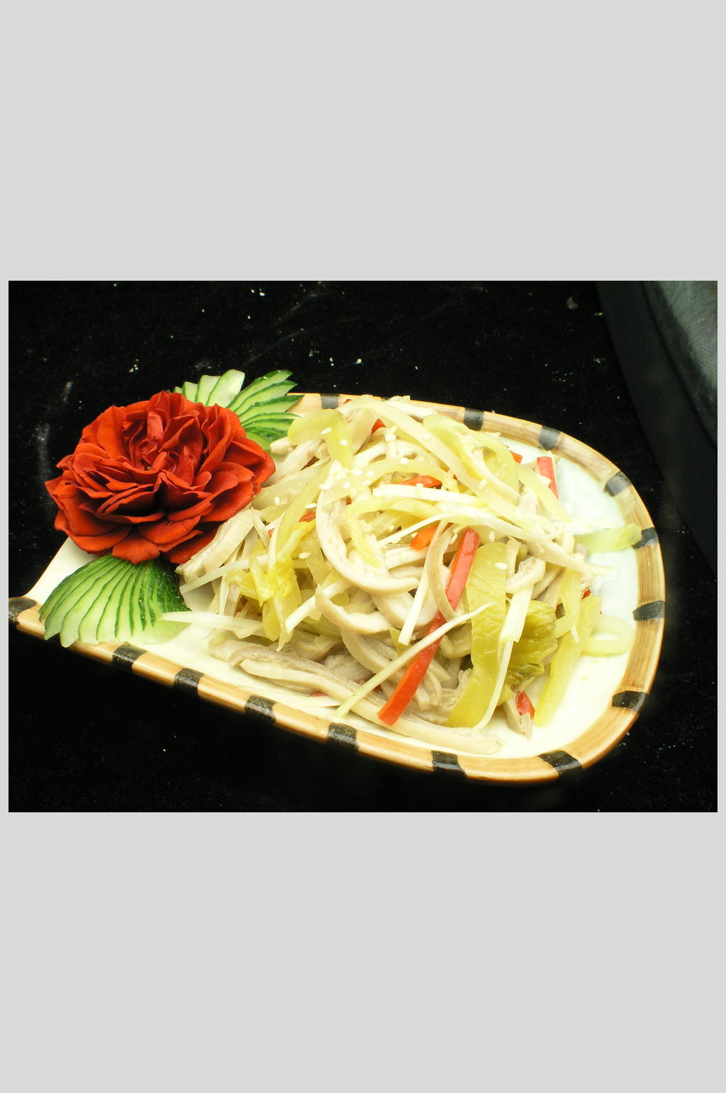 潮炒咸菜肚丝素材