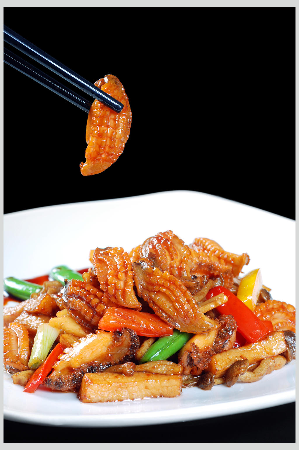 好味汁双菇炒鲜鲍素材