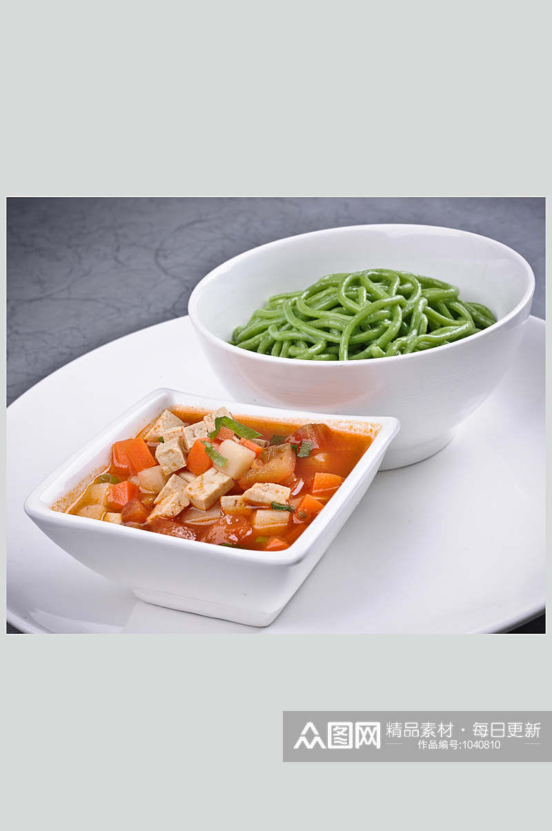 菠菜饸饹面高清餐饮美食图片素材