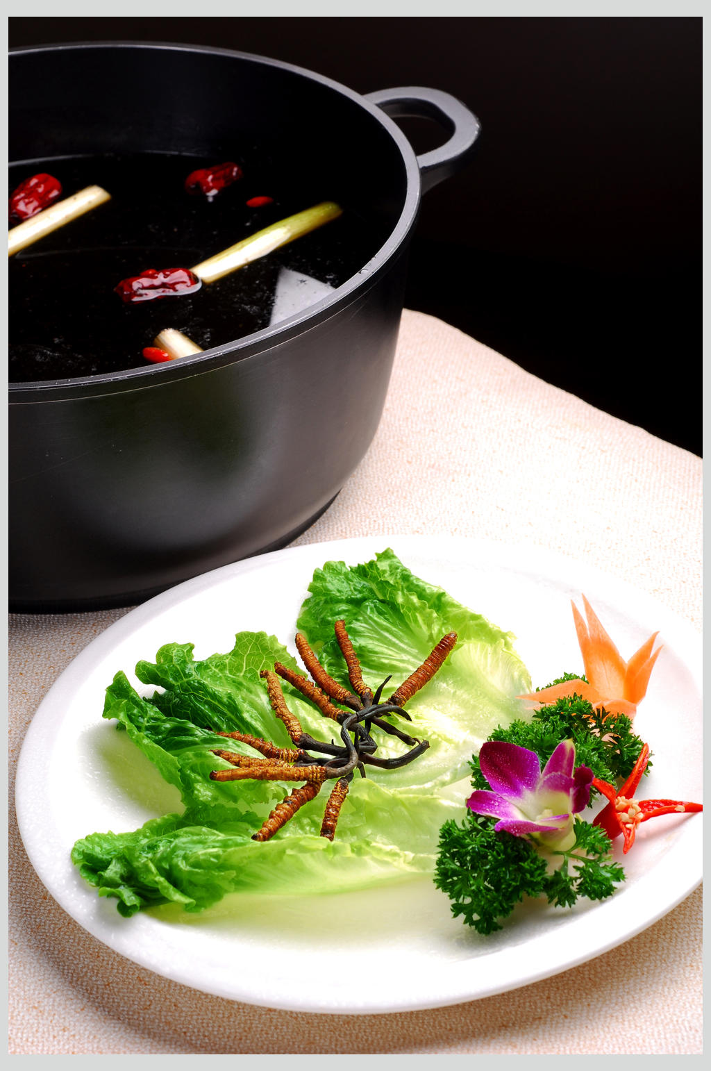 虫草锅底素材