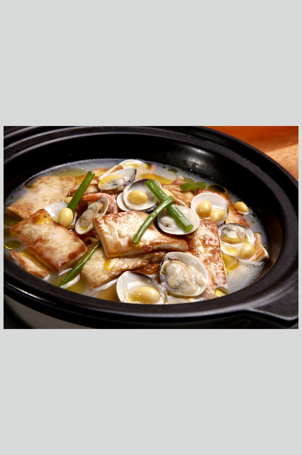 黄豆海味豆腐素材