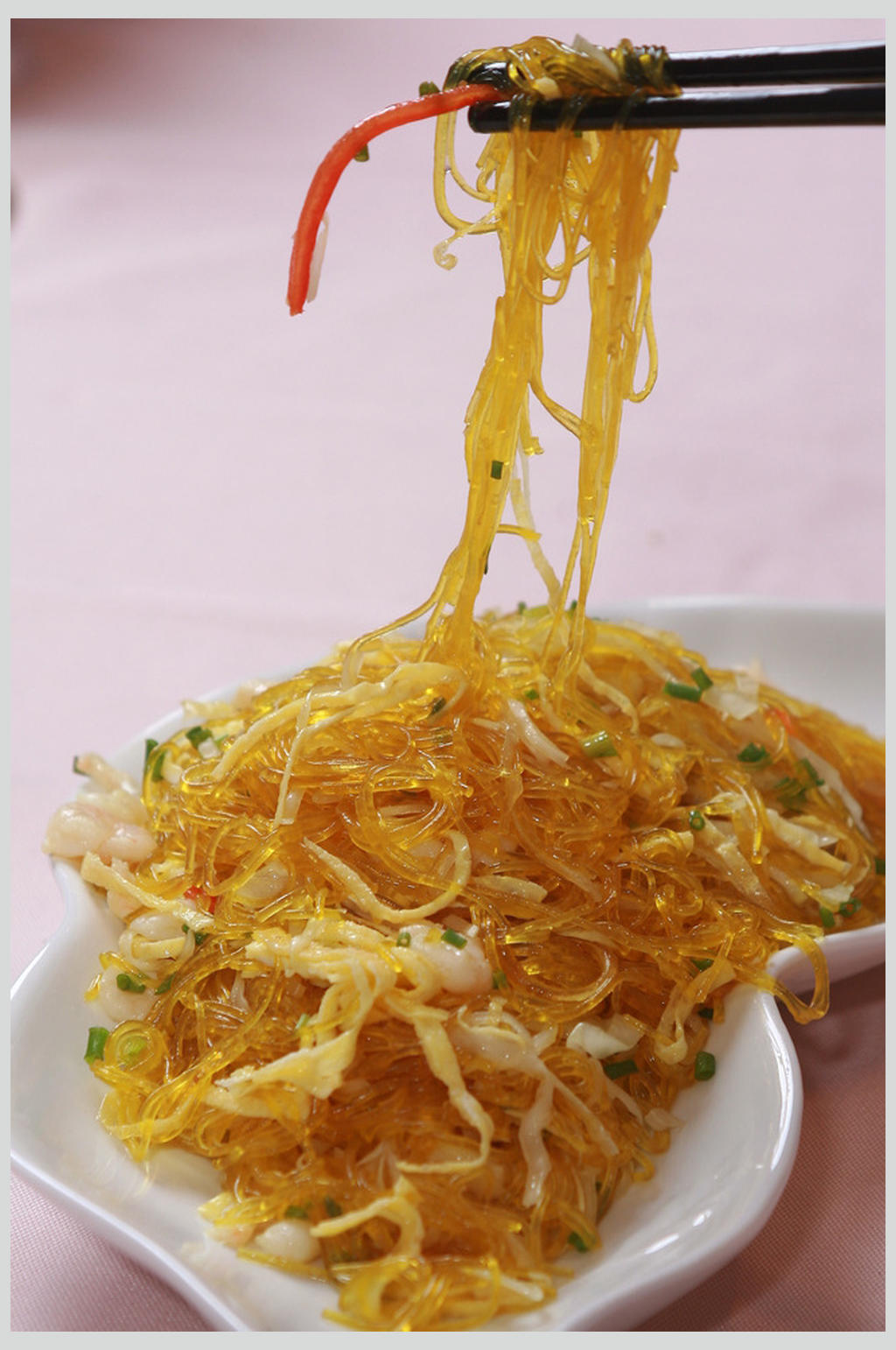 海鲜炒粉丝素材