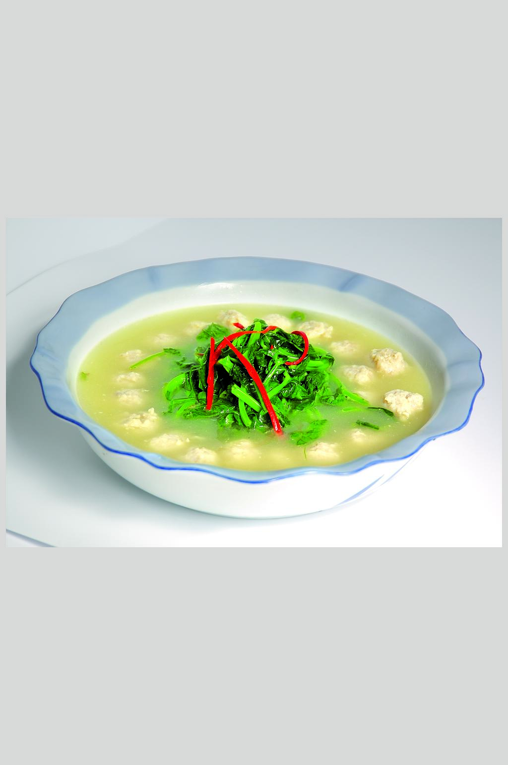 豆尖汆丸子素材