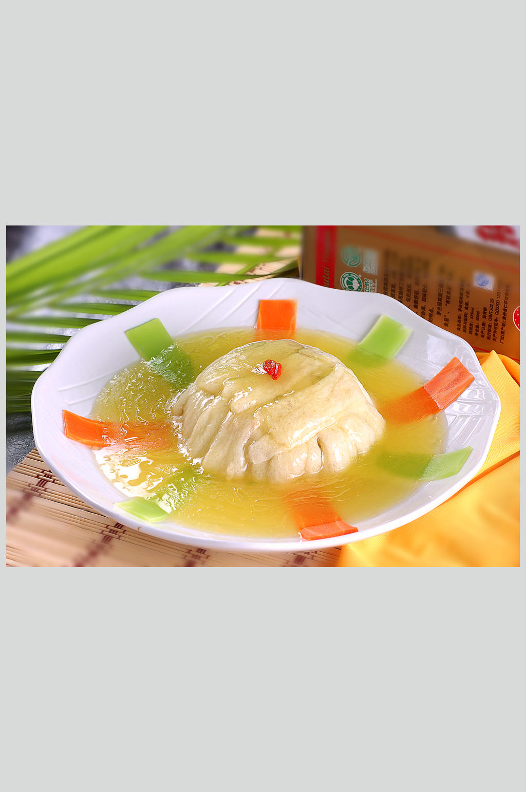 鸡汁竹荪素材