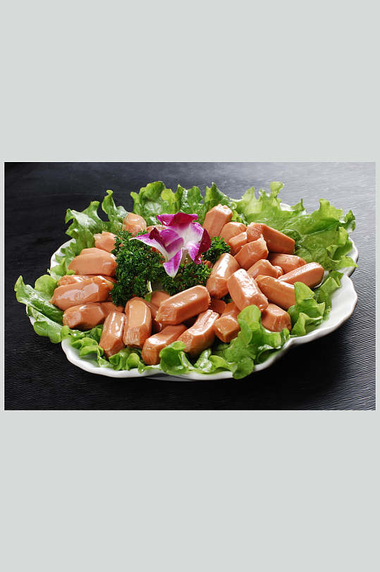 脆皮肠美食餐饮图片