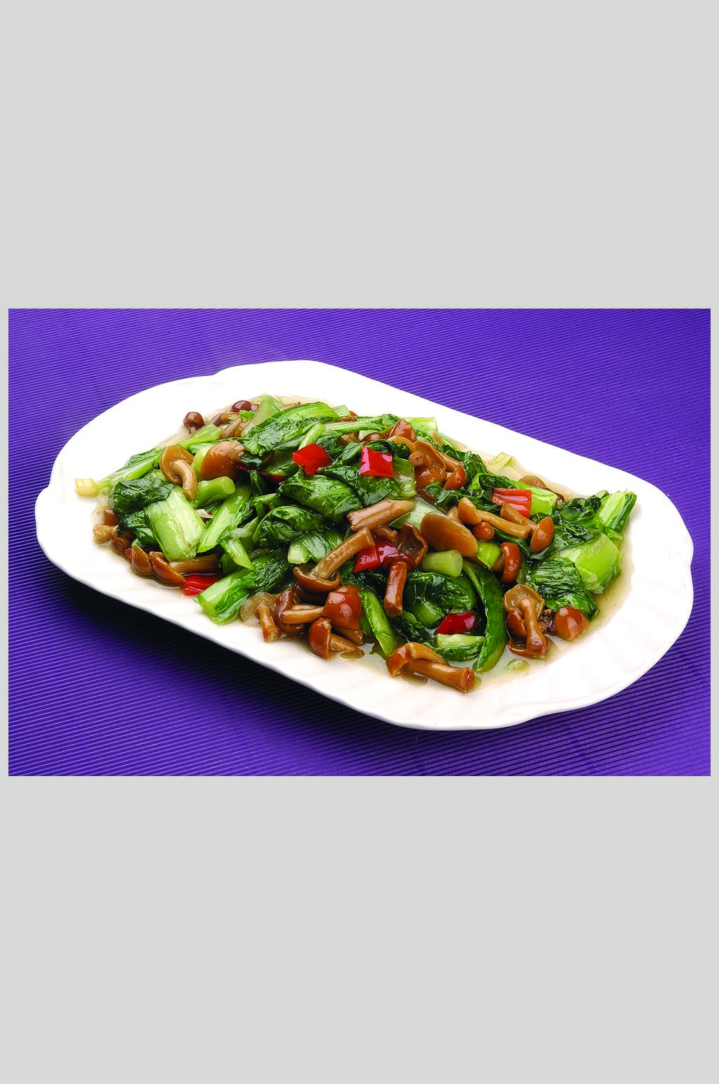 滑子菇小白菜素材