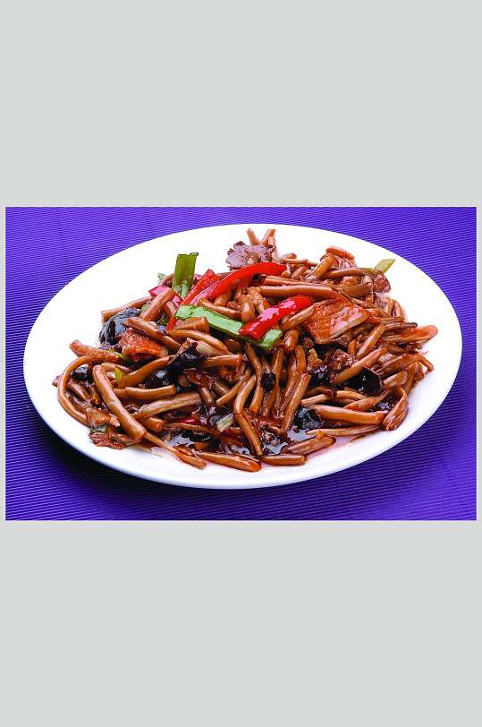 自制肉炒茶树菇