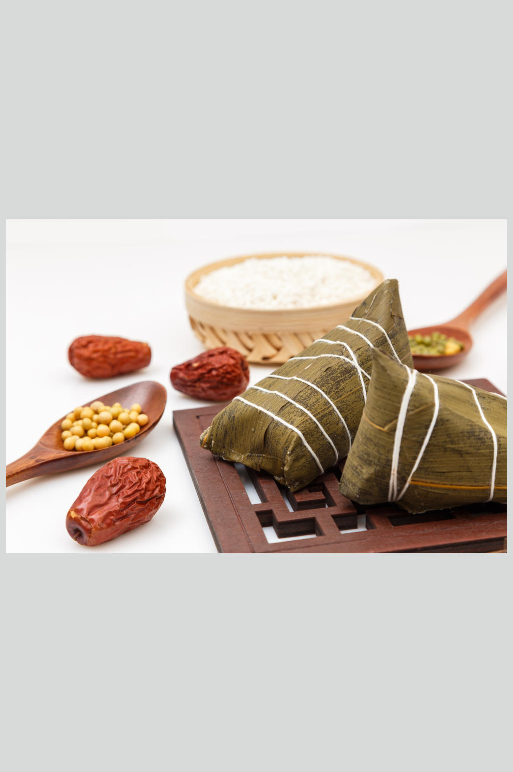 红枣大豆粽子素材