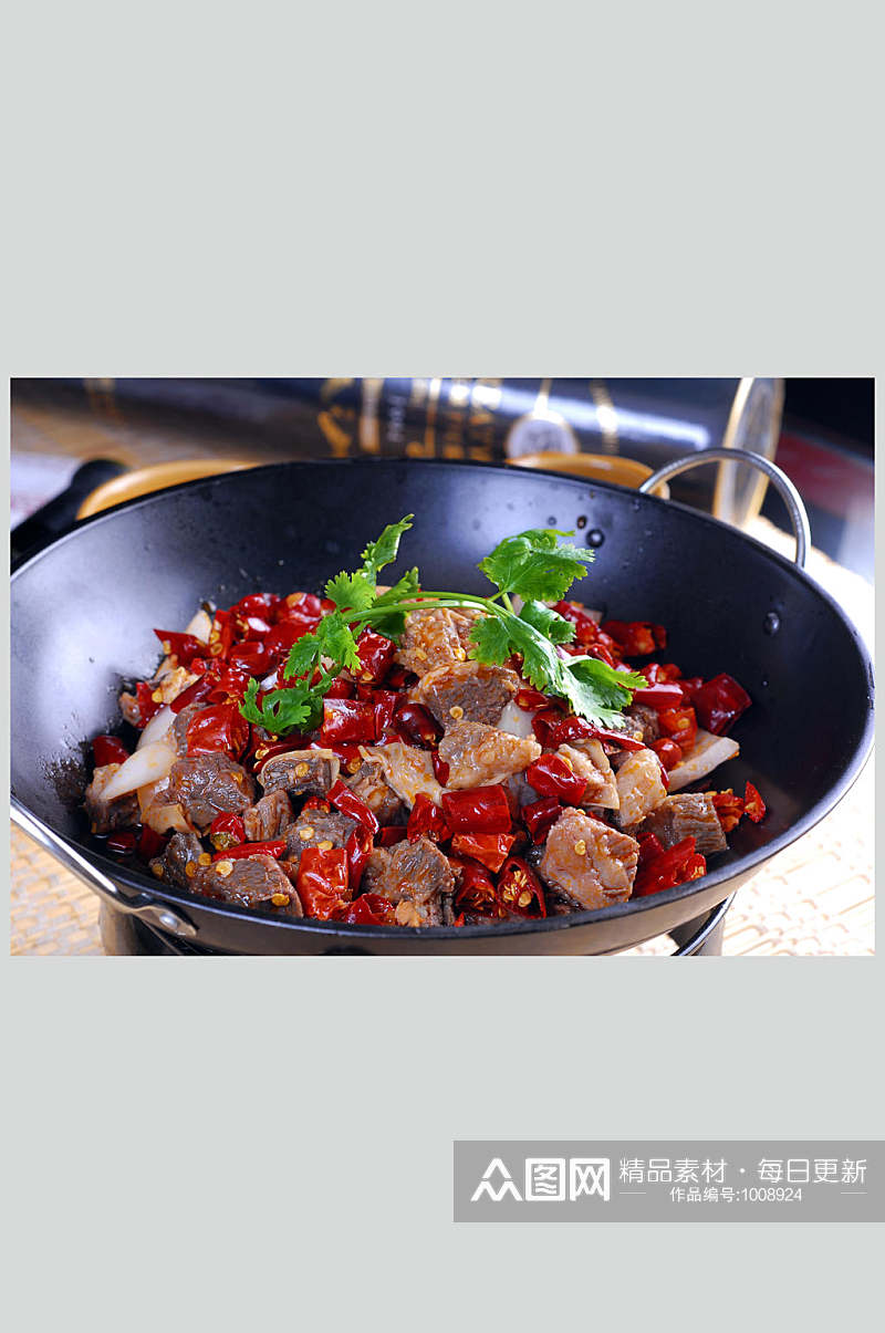 热干锅牛肉美食高清图片素材