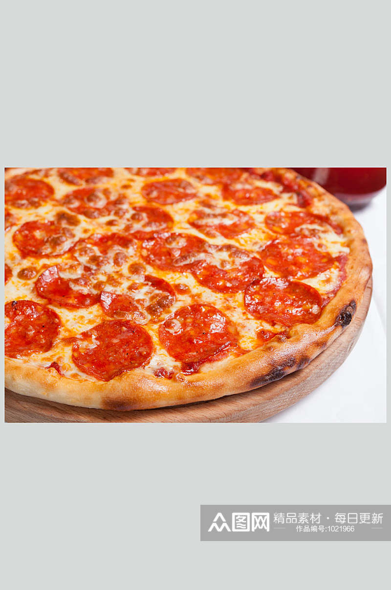 披萨美食图片 火腿芝士披萨素材