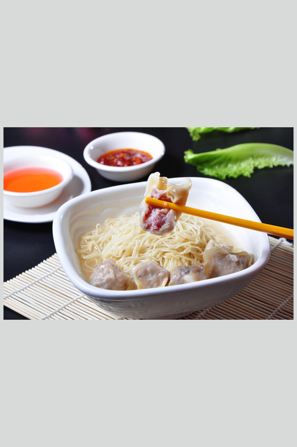 鲜肉馄饨面素材