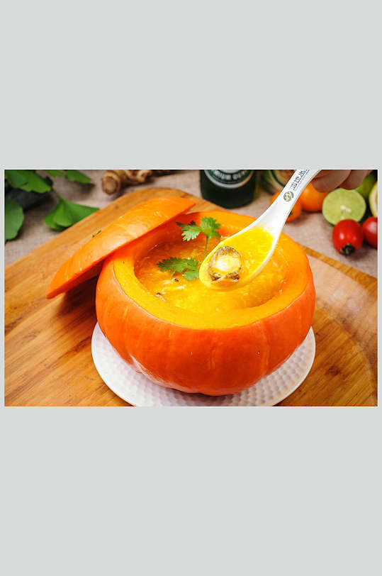 金汤南瓜鲍鱼粥